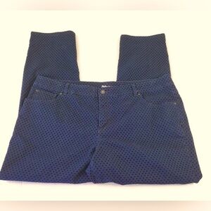 Style&Co. Plus Size Tummy-Control Polka-Dot Jeans, Indigo Wash 24W NWT